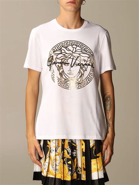 t shirt rosa scritta versace|versace t shirt.